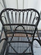Zwarte Bamboe Stoel - Vintage/Modern, Ophalen, Zwart, Riet of Rotan, Zo goed als nieuw