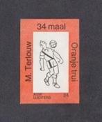 Lucifermerk Rinus Terlouw Voetbal Sparta Oranje., Ophalen of Verzenden, Zo goed als nieuw