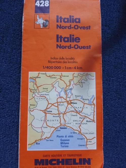 Michelin kaart van Noordwest Italië, Boeken, Atlassen en Landkaarten, Gelezen, Landkaart, Italië, 1800 tot 2000, Verzenden