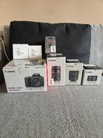 Canon EOS 250D + Lenzen en Accessoires, Ophalen, Spiegelreflex, Canon, Zo goed als nieuw