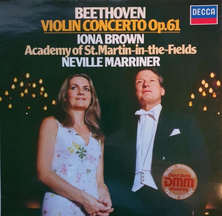 Beethoven  Iona Brown Violin Concerto Op 61, Cd's en Dvd's, Vinyl | Klassiek, Zo goed als nieuw, Classicisme, Orkest of Ballet