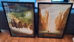 2 filmposters Lord of the Rings, professioneel ingelijst, Ophalen, Gebruikt, Rechthoekig Staand, Film en Tv