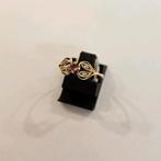 Vintage 14 karaats gouden ring bezet met Roze Topaas, Ophalen of Verzenden