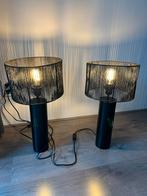 Set van 2 zwarte tafellampen, Huis en Inrichting, Ophalen, Gebruikt, Metaal, Minder dan 100 cm