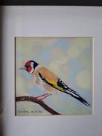 2 pastelschilderijen van puttertje en goudvink., Ophalen of Verzenden