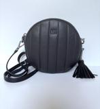 MICHAEL KORS Zwart rond leer crossbody schouder tas bag, Ophalen of Verzenden, Zo goed als nieuw, Zwart, Schoudertasje