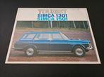 Brochure Simca 1301/1501 Tourist 1966, Boeken, Auto's | Folders en Tijdschriften, Ophalen of Verzenden, Zo goed als nieuw, Overige merken