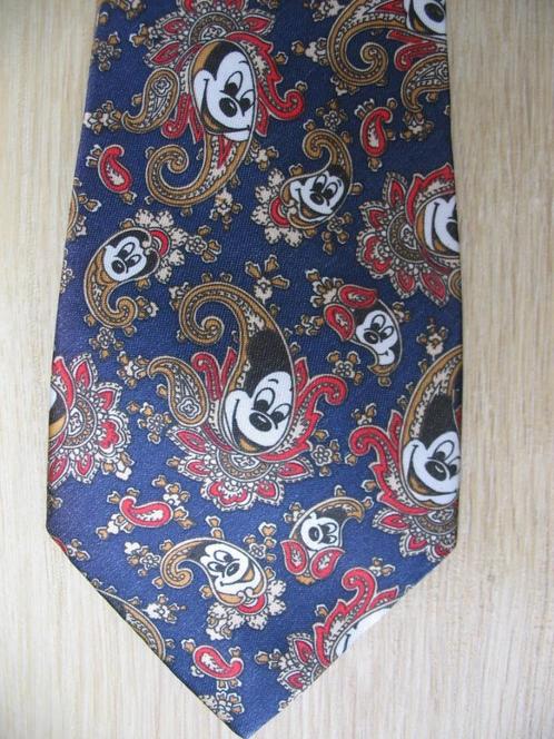 Prachtige stropdas Mickey Mouse Disney satijn blauw, Verzamelen, Disney, Nieuw, Kleding of Textiel, Mickey Mouse, Ophalen of Verzenden