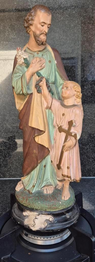 Beeld van Jozef met Jezuskind, Antiek en Kunst, Kunst | Beelden en Houtsnijwerken, Ophalen