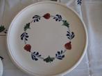 Boerenbont gebaksbord / groot bord model menuet Boerenbond, Gebruikt, Ophalen of Verzenden, Bord(en), Aardewerk
