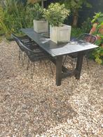 Gratis af te halen massief eiken tafel, Tuin en Terras, Ophalen, Gebruikt, Rechthoekig