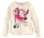 Beige H&M shirt longsleeve top van tricot Vogeltje 122-128, HM, Meisje, Nieuw, Ophalen of Verzenden