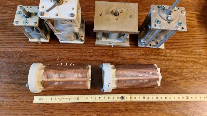 Variable condensatoren (o.a. split-stator) en spoelen, Antiek en Kunst, Antiek | Tv's en Audio, Ophalen