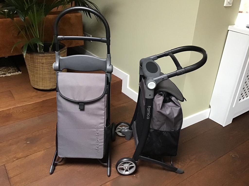 RELAX&GO Shopper met zitting | boodschappenwagen, Sieraden, Tassen en Uiterlijk, Ophalen, Zo goed als nieuw, Zwart, 30 cm of meer