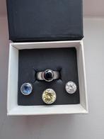 Melano ring (maat 56) + 4 verwisselbare steentjes, Sieraden, Tassen en Uiterlijk, Ringen, 18 tot 19, Gebruikt, IJzer of Staal
