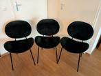 Set van 3 vintage groene velvet stoelen, Antiek en Kunst, Ophalen of Verzenden