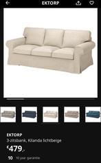 Ikea Ektrop 3 zitsbank beige zo goed als nieuw!, Ophalen, 90 cm, Beige, Tweepersoons