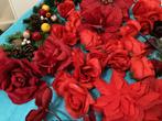 Mooie rode kerst kunstbloemen, kerst decoratie, kerst, Ophalen of Verzenden, Gebruikt