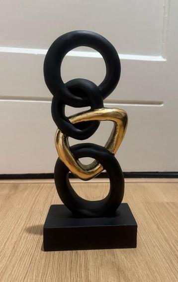 Moderne Woonaccesoire Ketting - Goud en Zwart beschikbaar voor biedingen