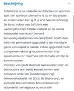 Tafeltennis tafel Buffalo wedstrijd maat Basic grijs, Sport en Fitness, Tafeltennis, Ophalen, Dijklaan 133 Breda, Stoffelenbreda