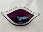 vintage, auberginekleurig glazen schaaltje, jaren 50, Ophalen of Verzenden
