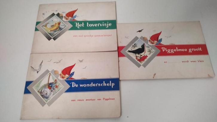 Drie sprookjesboekjes van kabouter Piggelmee, jaren 50, Boeken, Kinderboeken | Kleuters, Gelezen, Fictie algemeen, 5 of 6 jaar