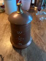 Oude koperen tabakspot met deksel, Ophalen of Verzenden