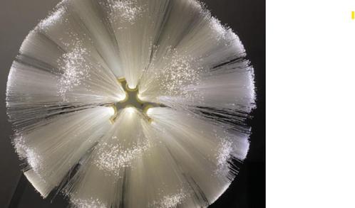 Hanglamp fibre optic Kallt Ikea, Huis en Inrichting, Lampen | Hanglampen, Gebruikt, 50 tot 75 cm, Glas, Kunststof, Ophalen of Verzenden