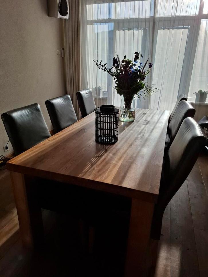 Grenen eettafel, Huis en Inrichting, Tafels | Eettafels, Gebruikt, 50 tot 100 cm, 200 cm of meer, Rechthoekig, Ophalen