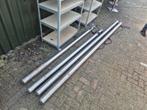 3x rvs paal tbv schaduwdoek, Tuin en Terras, Schaduwdoeken, Ophalen, ., Zo goed als nieuw, .