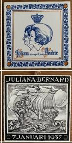Tegel Juliana Beatrix 1980 / Juliana Bernhard 1937, Antiek en Kunst, Ophalen of Verzenden