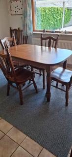 Eiken tafel met 6 stoelen, Ophalen, Zo goed als nieuw