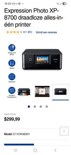 Inktjet kleuren printer Epson XP  8700 Zwart, Ophalen of Verzenden, Zo goed als nieuw, Printer