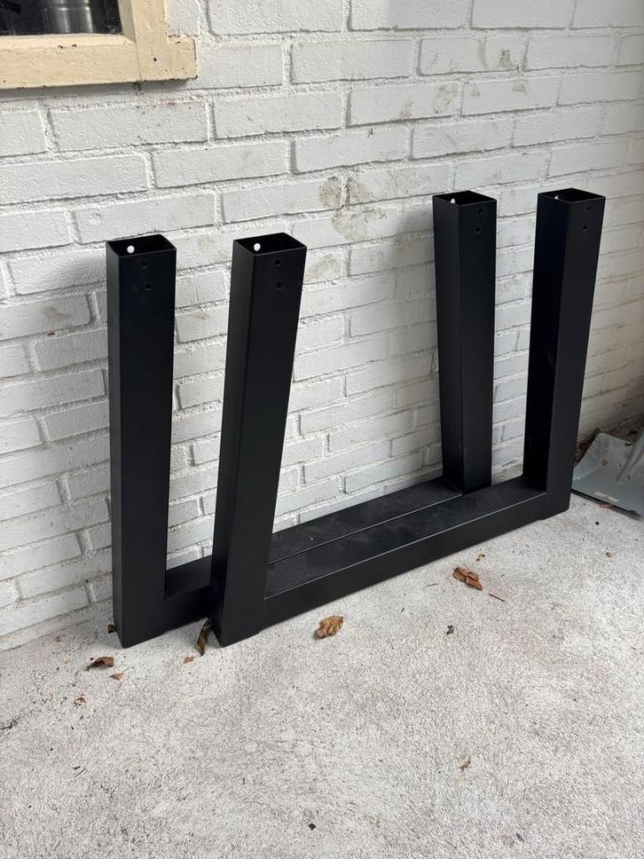 Stalen Tafelpoten - Industrieel Design, Huis en Inrichting, Tafelonderdelen, Gebruikt, Tafelpoot, 50 tot 100 cm, Minder dan 50 cm