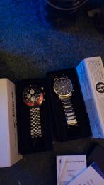 Heren Horloges + Koningsketting met Kruis, Sieraden, Tassen en Uiterlijk, Kettingen, Ophalen of Verzenden, Gebruikt, Zilver