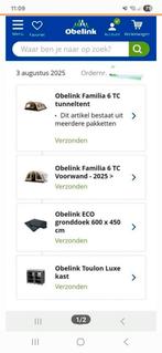 Nieuw Obelink Familia 6 TC tent incl extra's, Ophalen of Verzenden