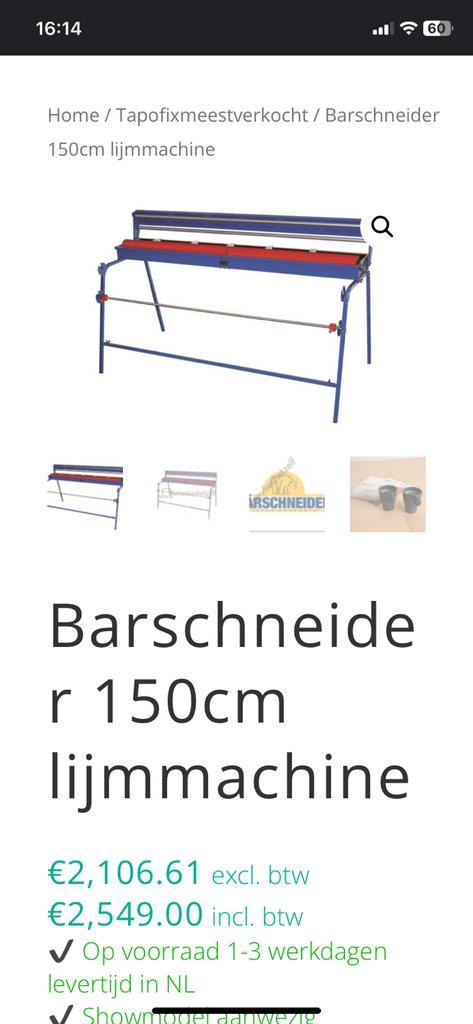 Bärschneider behang machine, Doe-het-zelf en Verbouw, Gereedschap | Schuurmachines, Gebruikt, Overige typen, 1200 watt of meer