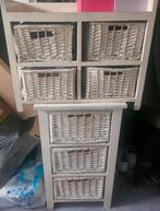 Ladenkast met rieten manden - opknapper, Minder dan 50 cm, Gebruikt, Overige materialen, Ophalen of Verzenden