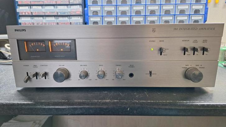 Philips 22AH594 versterker Gereviseerd., Audio, Tv en Foto, Versterkers en Receivers, Zo goed als nieuw, Stereo, Minder dan 60 watt