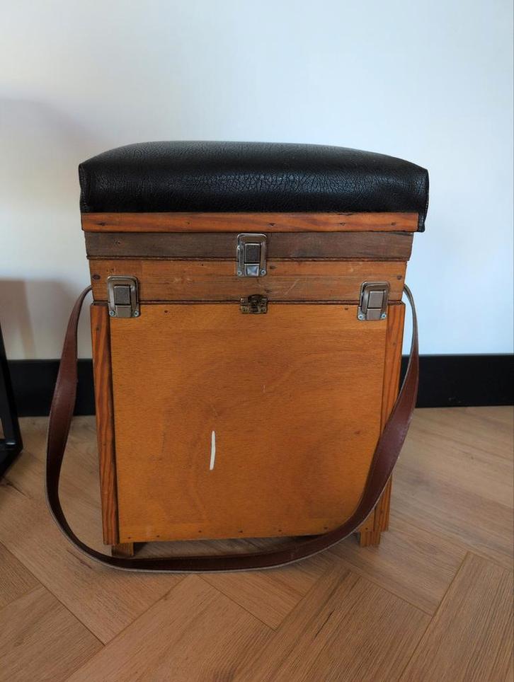 Vintage Visserskoffer / Zitje, Huis en Inrichting, Stoelen, Ophalen
