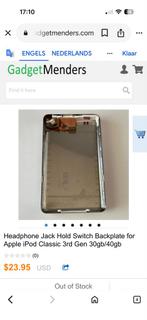 iPod Classic 3 Defect - Voor Reparatie, Audio, Tv en Foto, Mp3-spelers | Accessoires | Apple iPod, Ophalen of Verzenden, Niet werkend