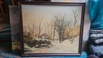 Schilderij Winterlandschap, 76x65 cm, Ophalen
