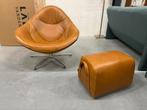 Nieuw Label Hidde Fauteuil Bovino Naturel leer Design stoel, Huis en Inrichting, Fauteuils, Minder dan 75 cm, Nieuw, Leer, Label van den Berg