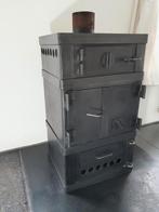 prachtige stoere houtkachel met comfortabele voorzieningen, Ophalen, Gebruikt, Hout, Houtkachel