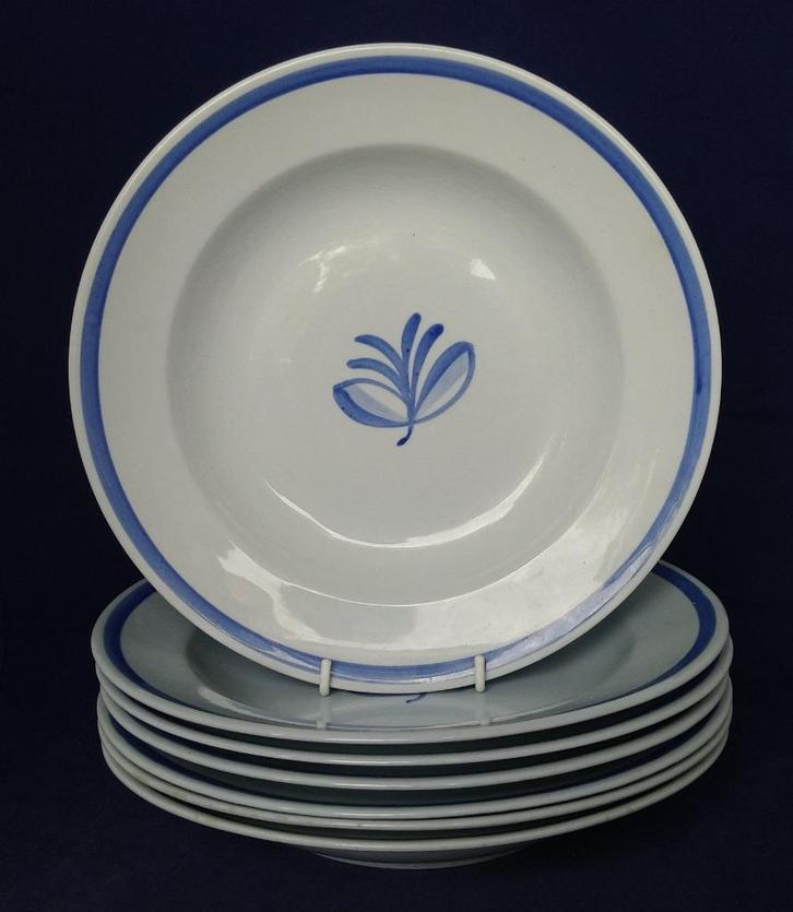 Gefle (Upsala-Ekeby) Blatt Band - soepborden, Antiek en Kunst, Antiek | Servies los, Ophalen of Verzenden