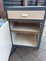 Vintage kastje met lade en deur, Huis en Inrichting, Ophalen, Minder dan 50 cm, Gebruikt, Meerdere deuren