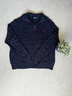 Authentieke Ralph Lauren Quarter Zip Sweater Marineblauw–XL, Blauw, Maat 56/58 (XL), Ophalen of Verzenden, Zo goed als nieuw