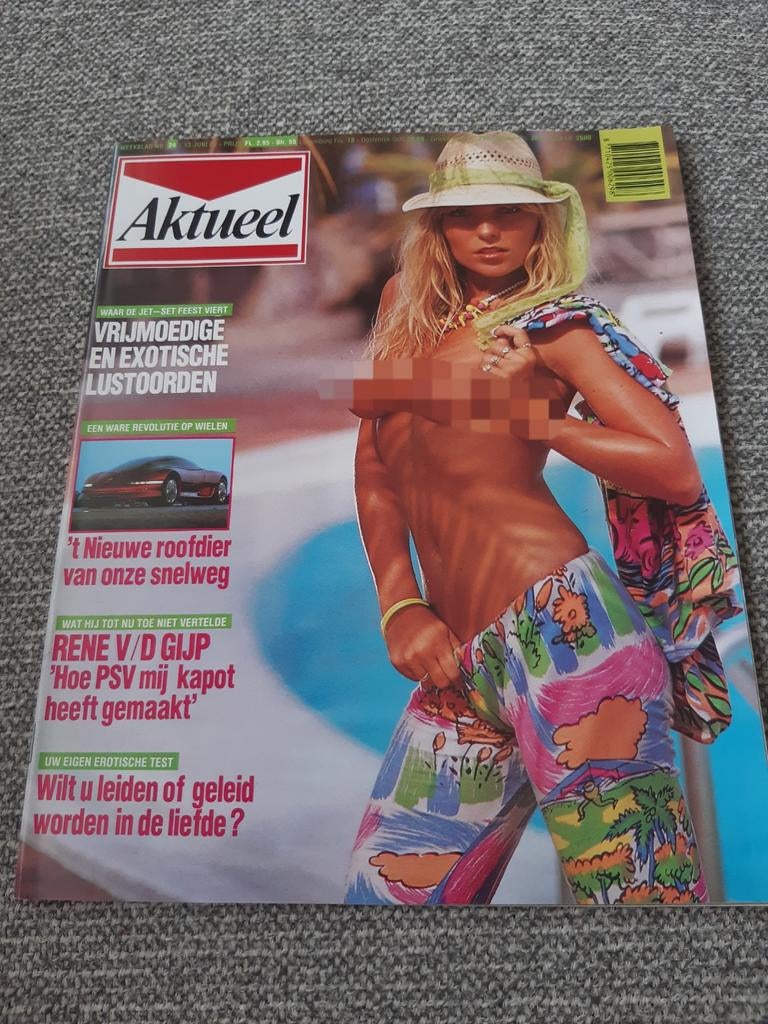 24.Aktueel 1987. Rene van der Gijp. Psv. Bhagwan. Dirk Bogar, Verzamelen, Tijdschriften, Kranten en Knipsels, Ophalen of Verzenden