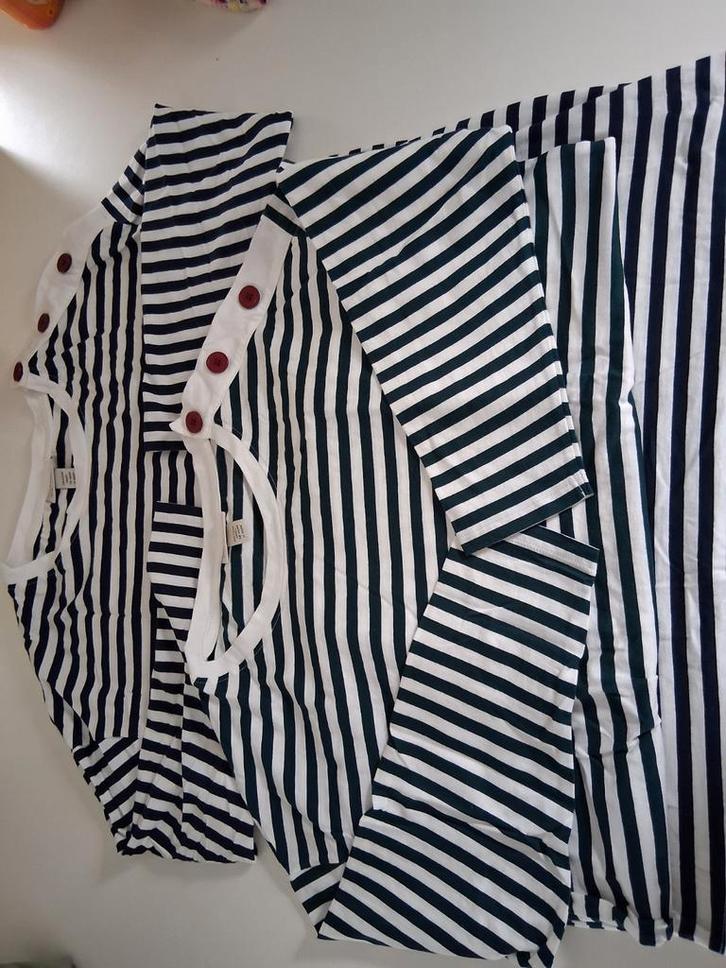 2 t.shirts  met lange mouw bonprix., Kleding | Dames, T-shirts, Zo goed als nieuw, Maat 42/44 (L), Blauw, Lange mouw, Ophalen of Verzenden