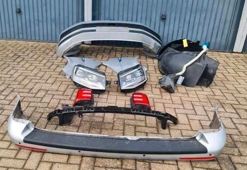 VW T6 OEM LED koplampen Voorbumper zijschermen zilver, Auto-onderdelen, Carrosserie en Plaatwerk, Bumper, Volkswagen, Voor, Gebruikt